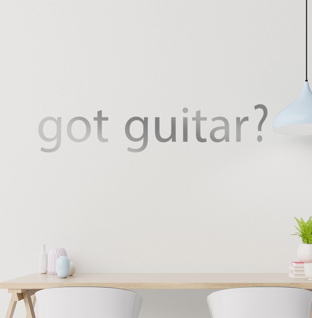 got guitar? Wandtattoo in 6 Größen - Wandaufkleber Wall Sticker - Dekoration, Küche, Wohnzimmer, Schlafzimmer, Badezimmer
