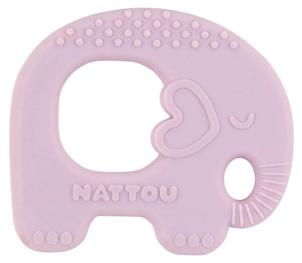 Nattou Silikon-Beißring - Elefant - Lilac