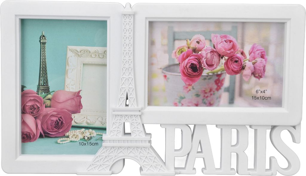 2PCS Rectangle Photo Frame Home Decorative Photo Frame 2 Hole Wedding Picture Frame for Bedroom Party