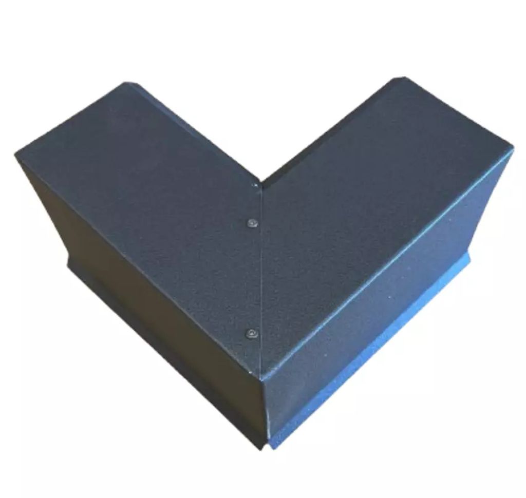 Roofart 90 ° Ecke für Ortgangblech passend für das Dachpfannenprofil braun RAL 8019