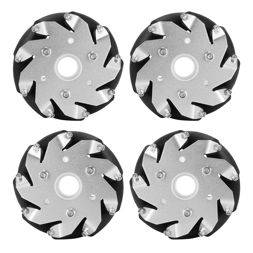 Set Ruote Mecanum RC 100mm - Kit Upgrade per Chassis Robot Arduino - 2