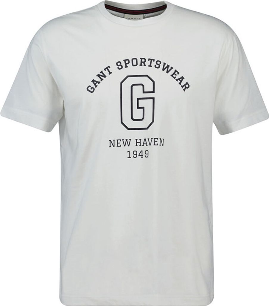 Gant Graphic 2003310 Kurzarm-t-shirt Weiß XL Mann Weiß XL