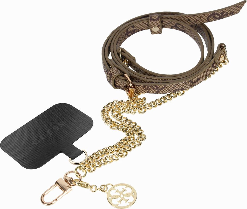 Guess 4G Chain CBDY Strap braun Handyhülle