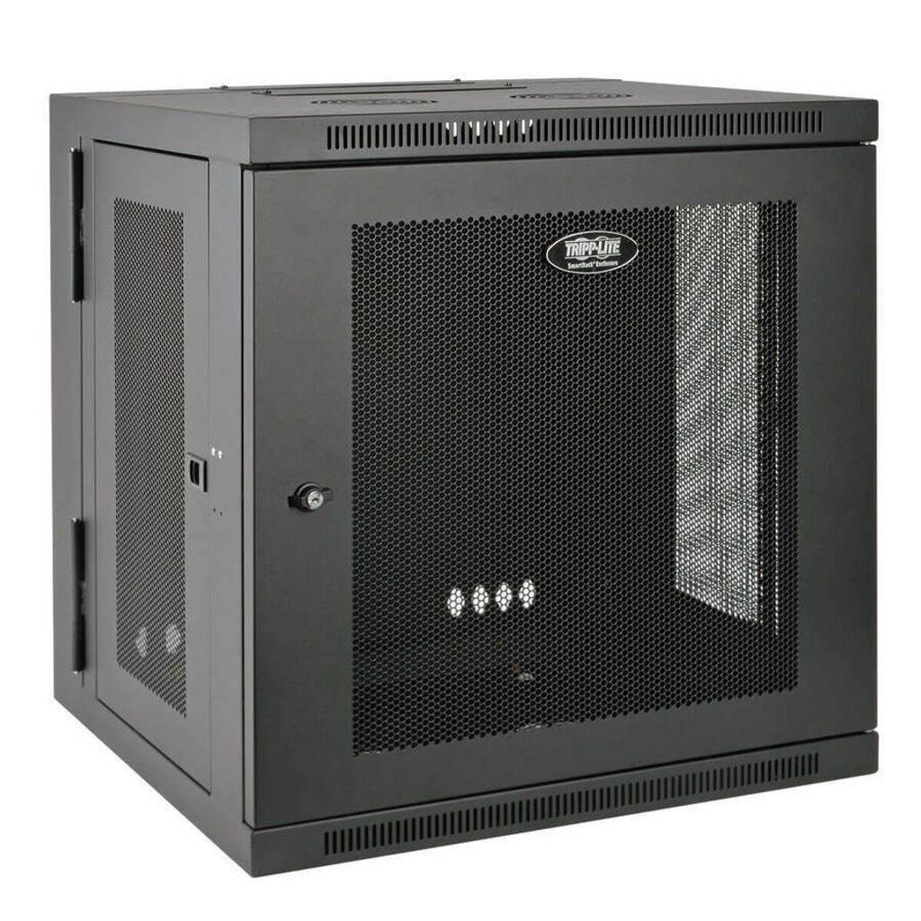 Tripp Lite 12U Wall Mount Rack Enclosure Server Cabinet Swinging Hinged Door Deep - Schrank Netzwerkschrank - geeignet für Wandmontage - Schwarz -...