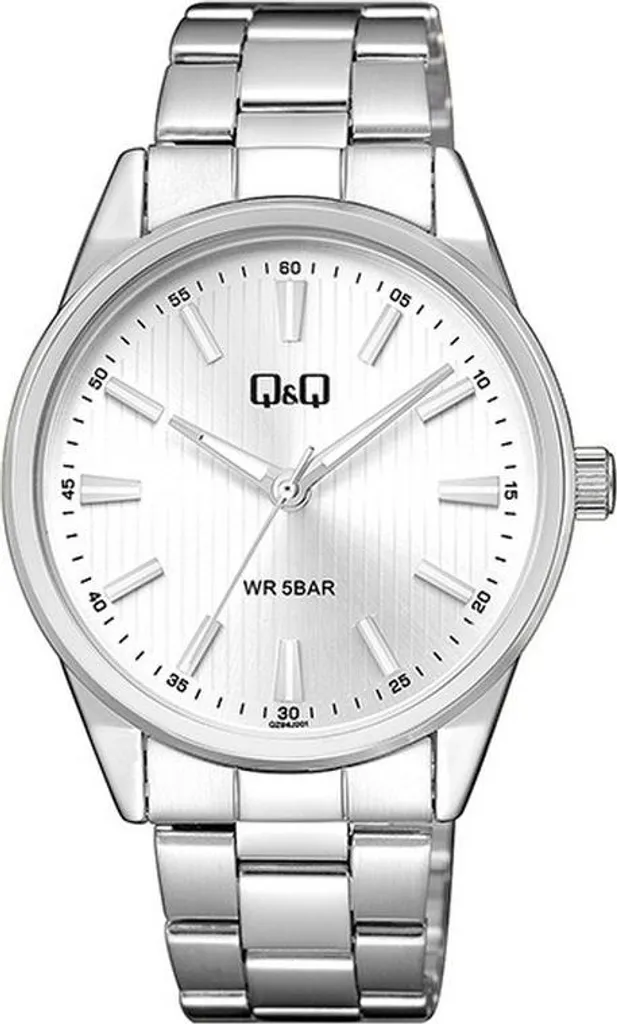Montre-bracelet pour homme Q&Q QZ94J201Y avec cadran noir et argenté