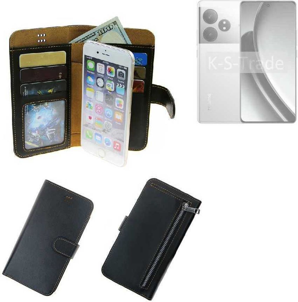K-S-Trade Schutz Hülle kompatibel mit Realme GT Neo 6 Klapphülle Case Phone cover Slim Handytasche Handy Hülle schwarz aus Kunstleder (1 Stk)