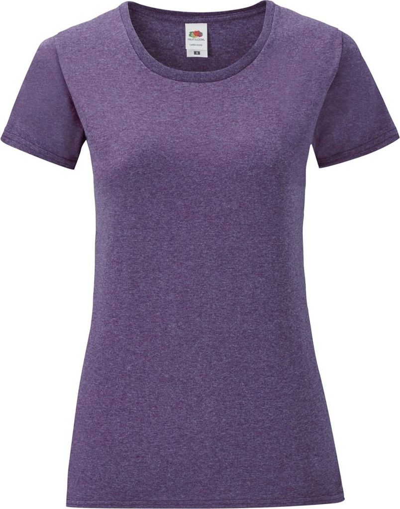 Fruit of the Loom Ladies Iconic 150 T-Shirt Farbe: violett meliert Größe: L