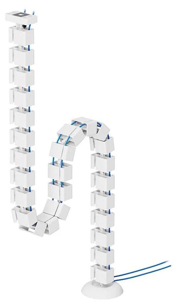 Neomounts Cable Spine Organizer for sit/stand desk frames, magnet mounted, white