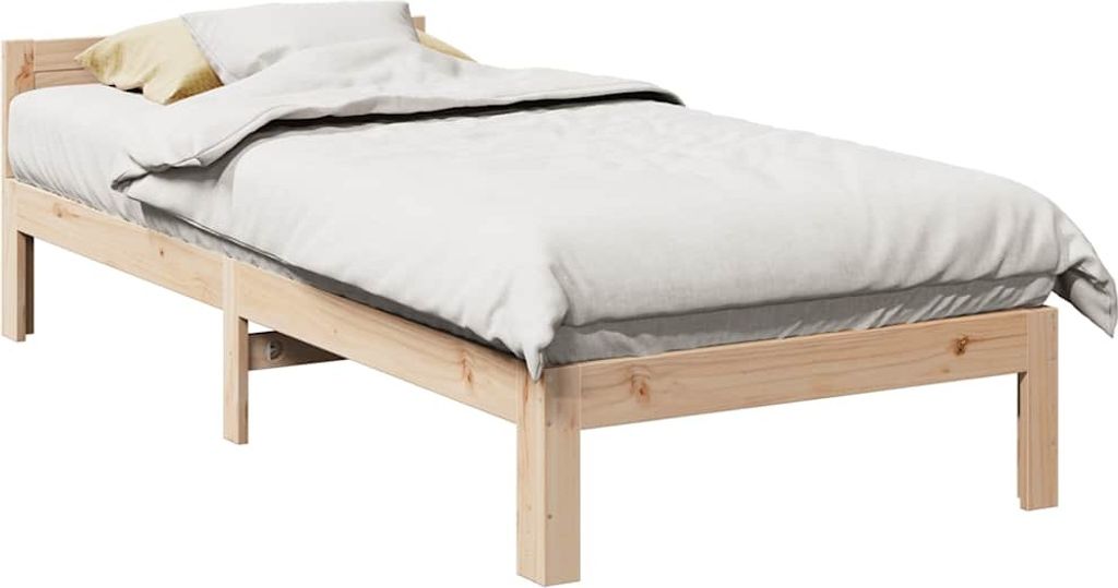 Maison Exclusive - Massivholzbett ohne Matratze 90x200 Kiefernholz