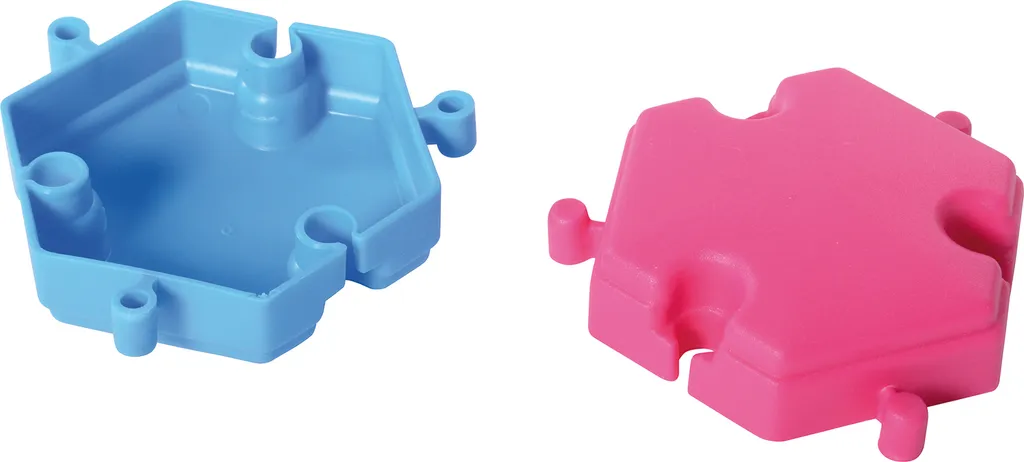 Blocs de construction hexagonaux clipsables, kit de 96 pièces robustes