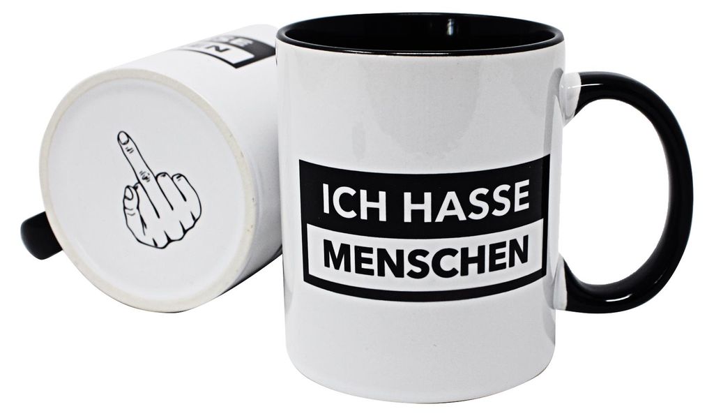 Close Up Ich hasse Menschen Tasse, spülmaschinengeeignet, Produktbild 