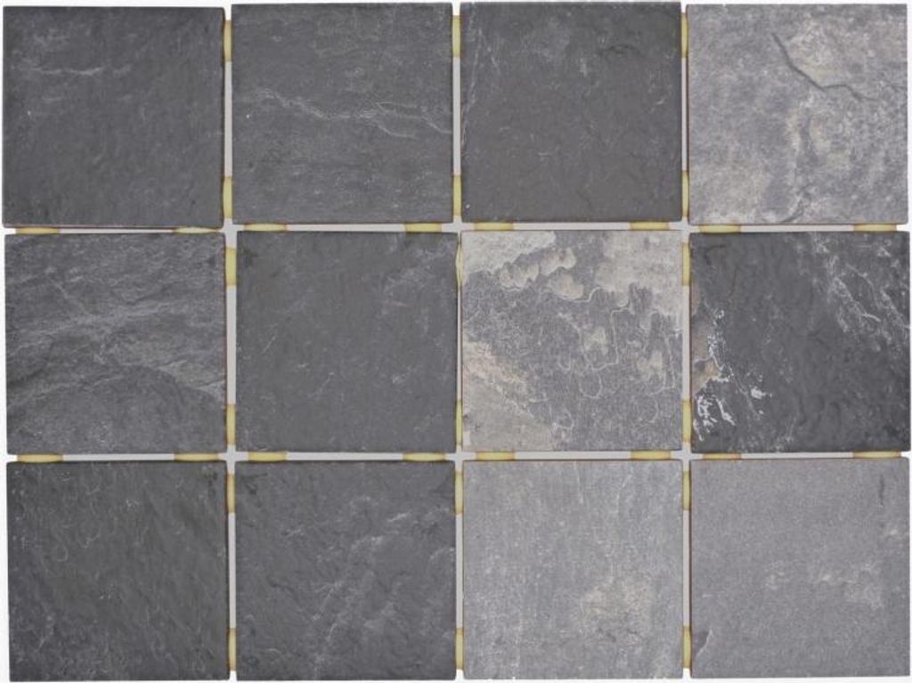 Keramikmosaik Fliese Grau Anthrazit Schwarz Matt Steinoptik Piastrella - MOS22-BH493