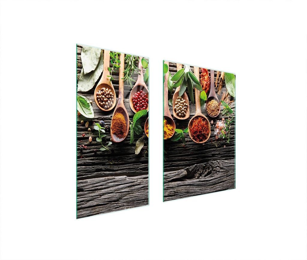 Glasschutzplatte Board 75x52 Gewürze