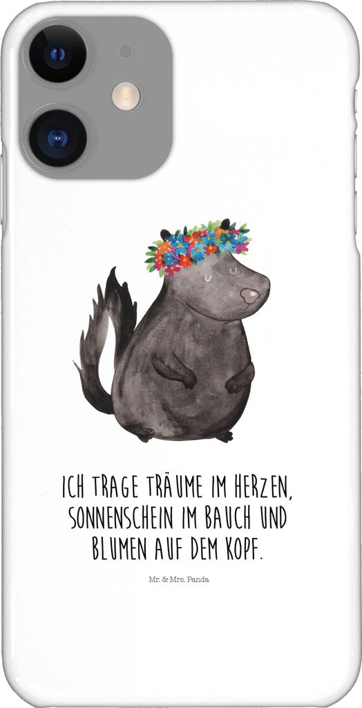 Mr. & Mrs. Panda Iphone 11 Handyhülle Stinktier Mädchen - Weiß - Geschenk, Stinker, Cover, Namaste, Yoga, Hülle, Raubtier, Handy Schutzhülle, ...