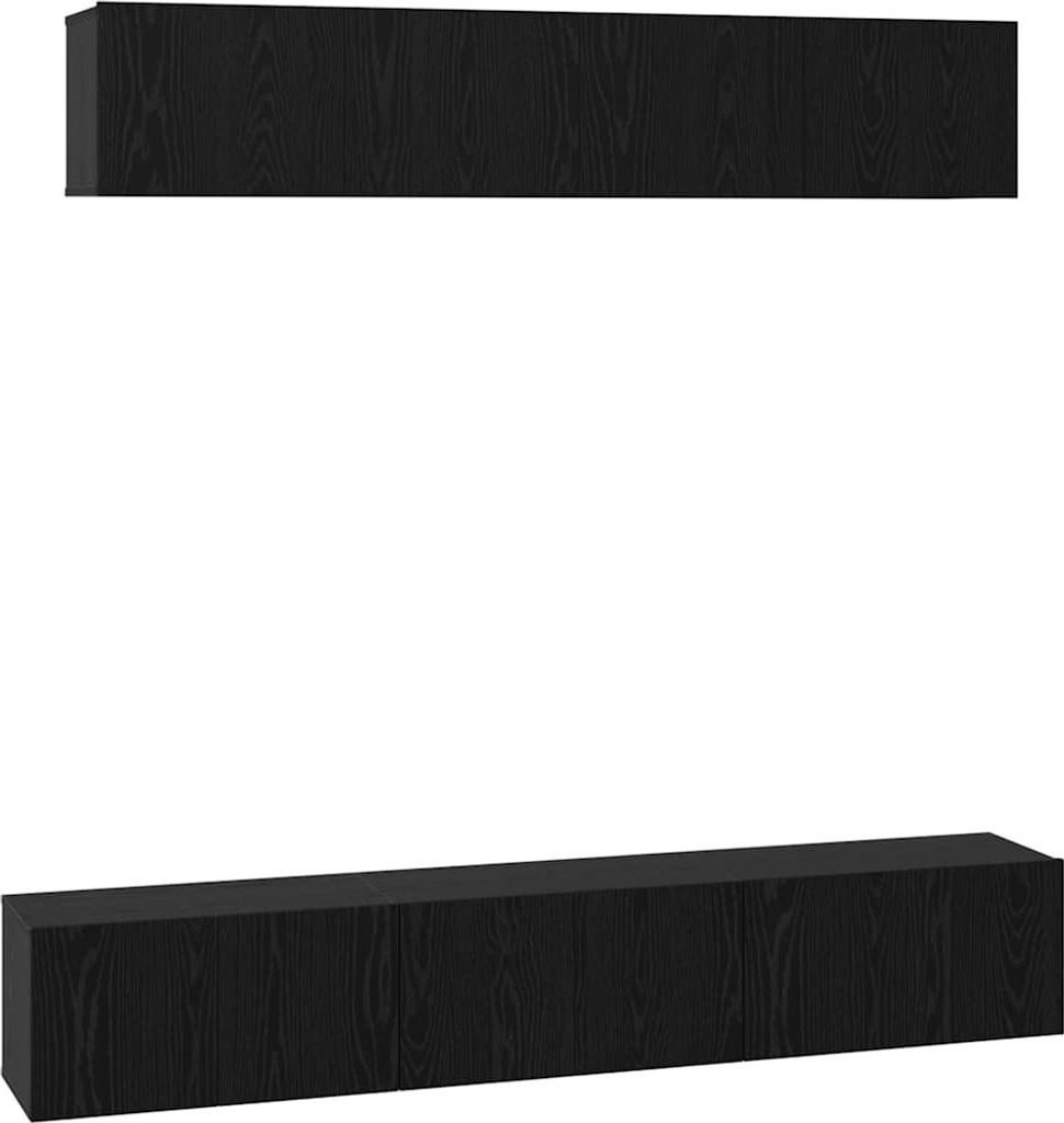 "2026 Aktion"TV-Schrank, Fernsehtisch - CLORIS -set 5 pcs für Wohnzimmer - elegantes Design - TV-Lowboard - Schwarz Eichen-Optik Holzwerkstoff - T...