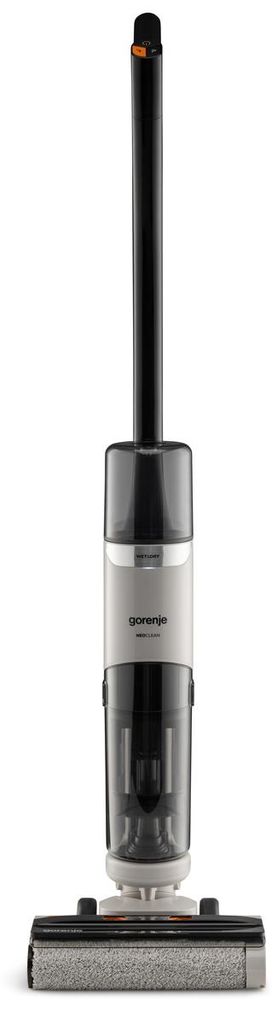 Gorenje NEOCLEAN SFC216100G Akku-Nass-und-Trockensauger, Staubsaugen und Wischen, Selbstreinigungsfunktion, Edelstahl Grau