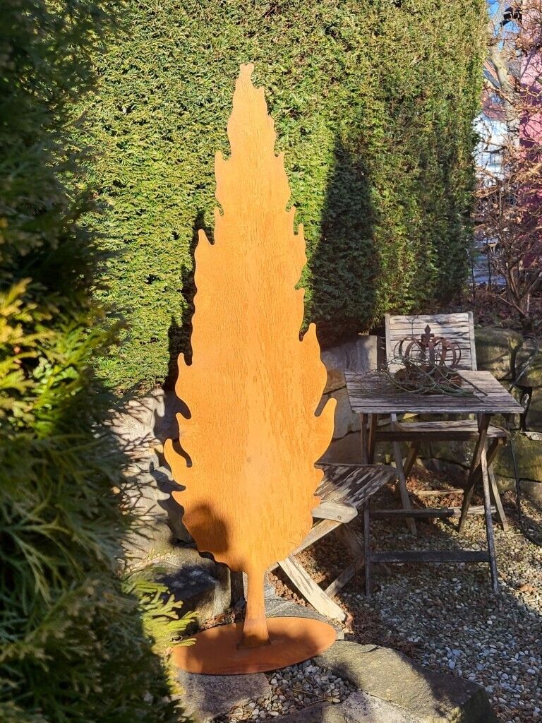 Edelrost Zypresse auf Platte zum Schrauben, 160 cm