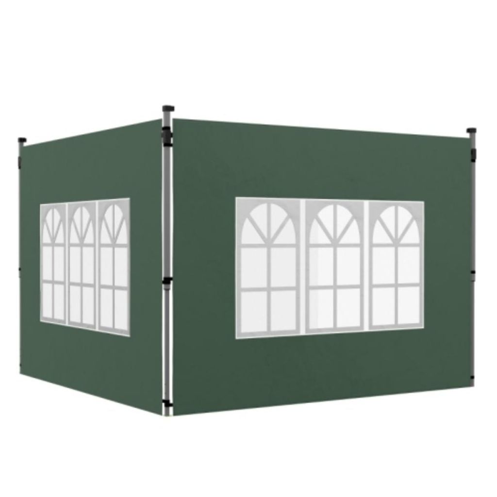 2er-Set Seitenteile für Pavillon 3x3/3x4 m, Seitenwand mit Fenster