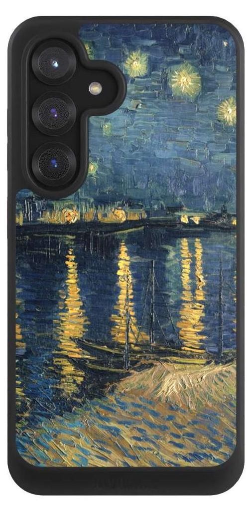NIVOCASE Hülle für Samsung Galaxy S25 Handyhülle NIVOcore Case Schwarz Kunst Malerei