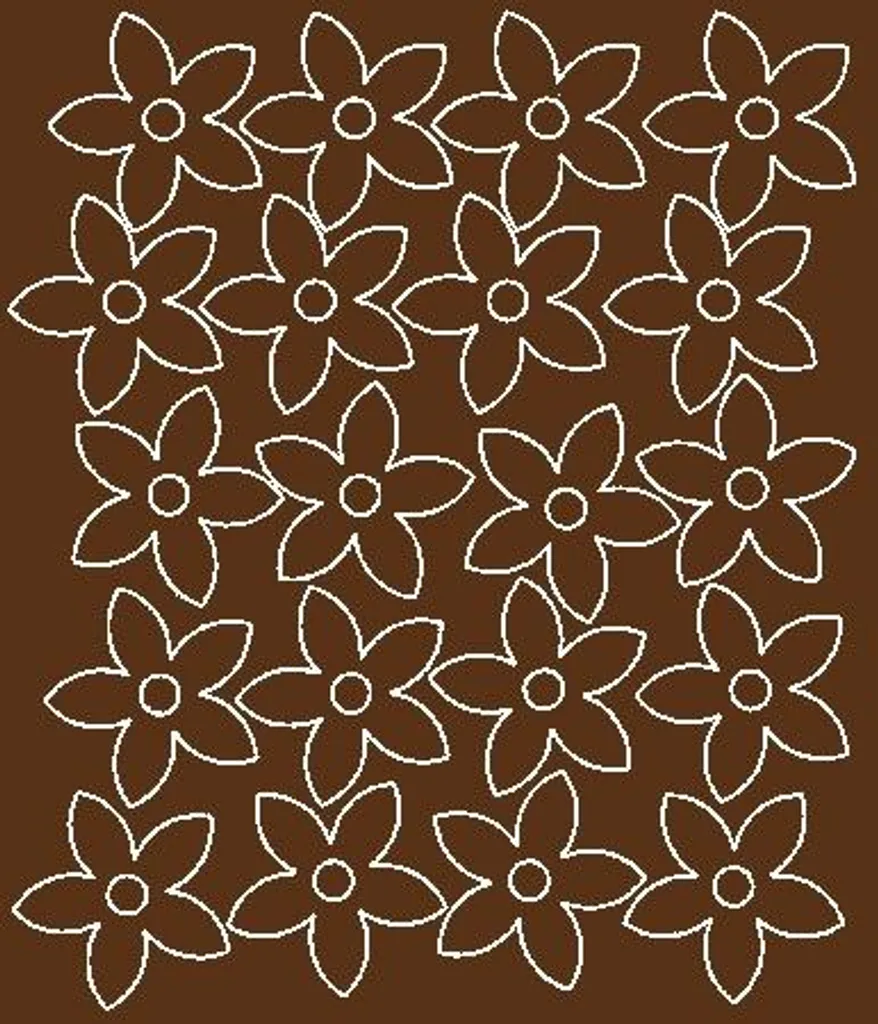 Kit 20 Adesivi Fiori da Finestra Marrone Opaco - Decorazione DIY