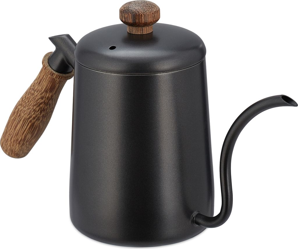 Kovový čajník s drevenou rukoväťou RD44120, čierny 550 ml Obrázok produktu 