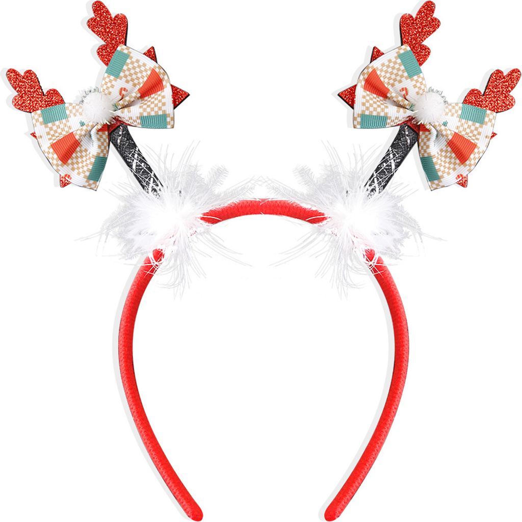 Weihnachts-Stirnbänder für Partys, Fotos, Schneemann, Rentier, Weihnachtsmütze, Geweih, Haarreif aus Kunststoff, festliches Haar-Accessoire für...