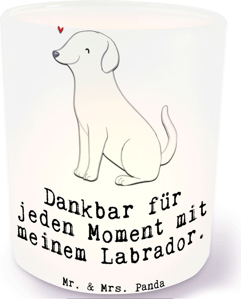 Mr. & Mrs. Panda Glas Windlicht Labrador Moment - Produktbild 