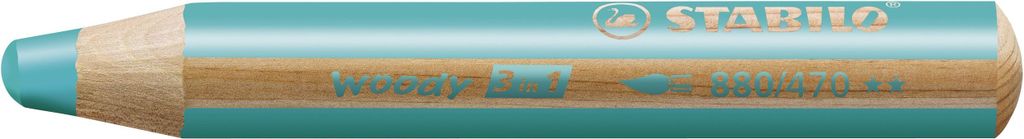 Close-up of a turquoise colored pencil.