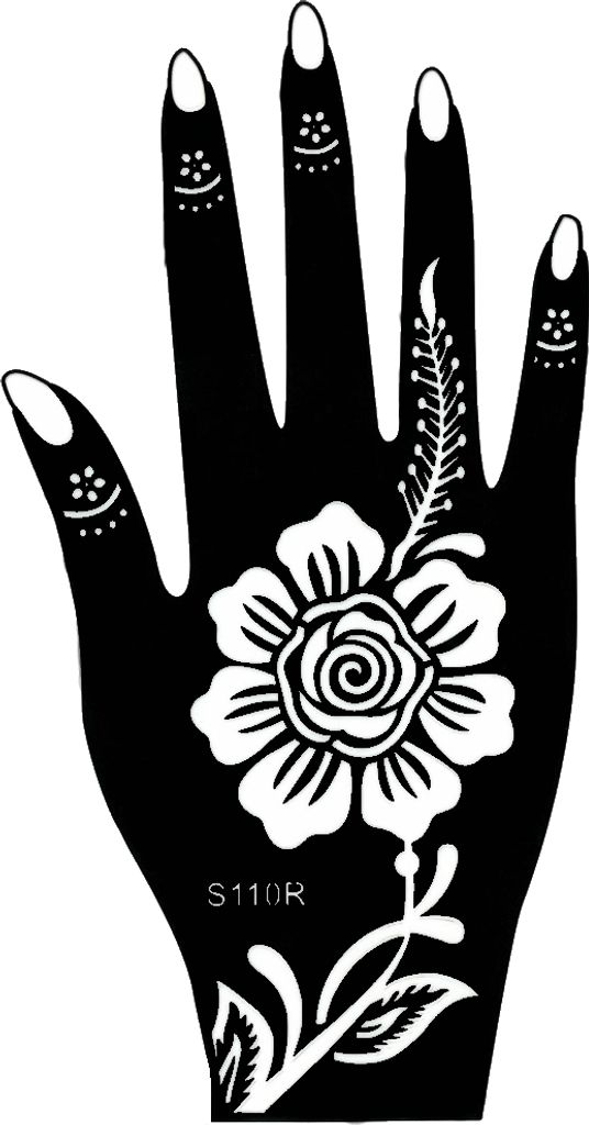 Henna Tattoo Schablone für die rechte Hand Produktbild 