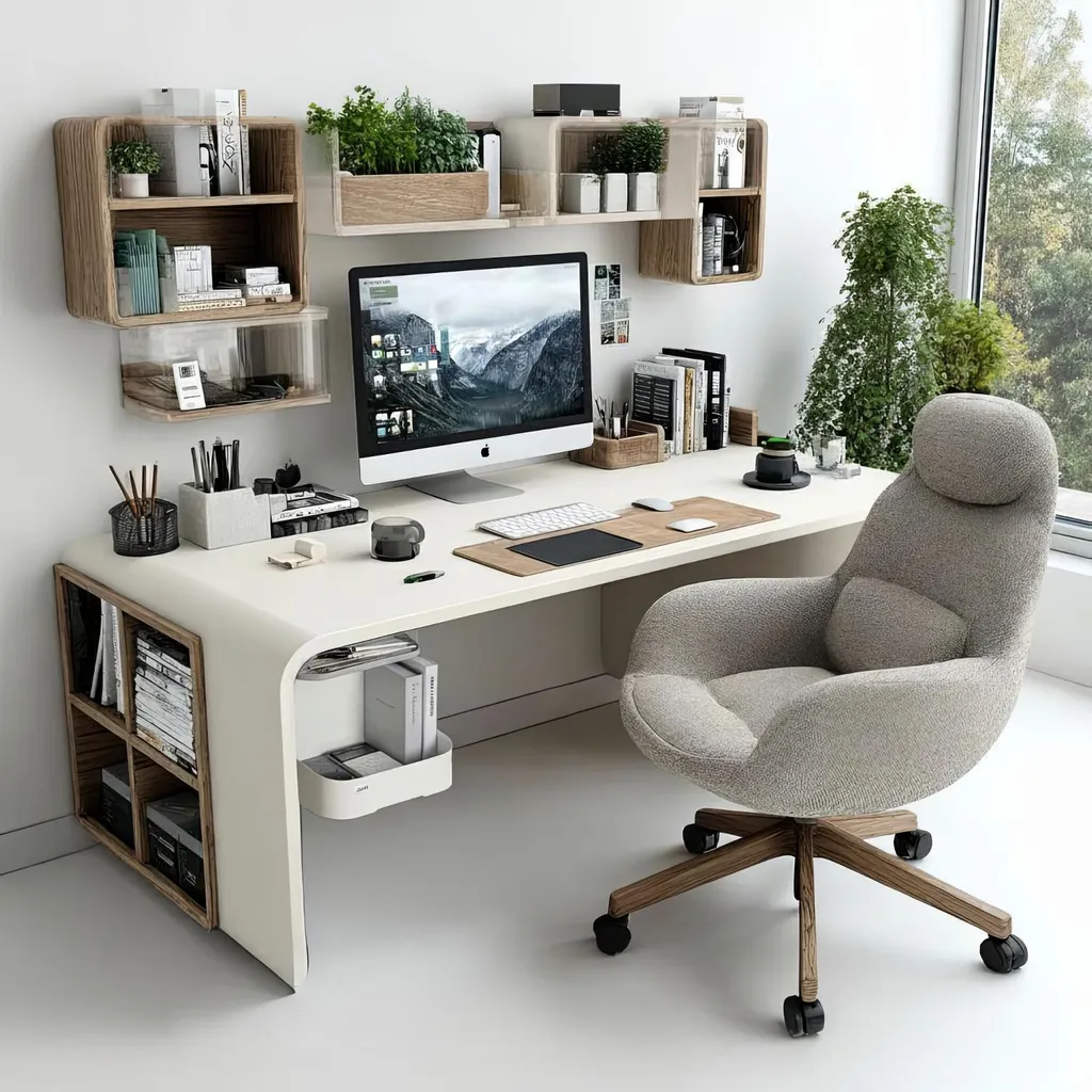 Optimisation poste de travail rangement sous bureau pour télétravail - 10