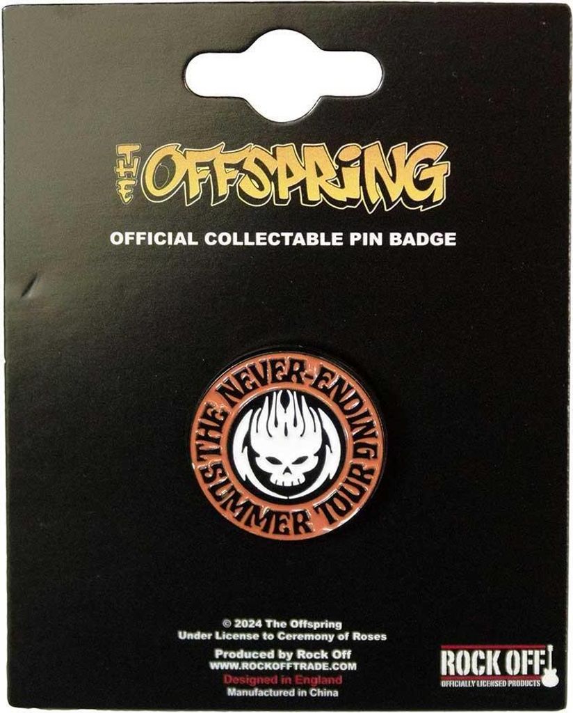 The Offspring - Abzeichen "The Never Ending Summer Tour" - Messing RO11219 (Einheitsgröße) (Rot/Weiß/Schwarz)