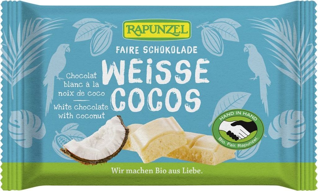Čokoláda bielaRapunzel - 100g - Biela čokoláda s kokosom Obrázok produktu 