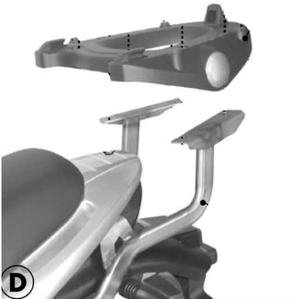 Supporto Valigie KAPPA Nero Monokey Monolock | Accessori Moto Professionali