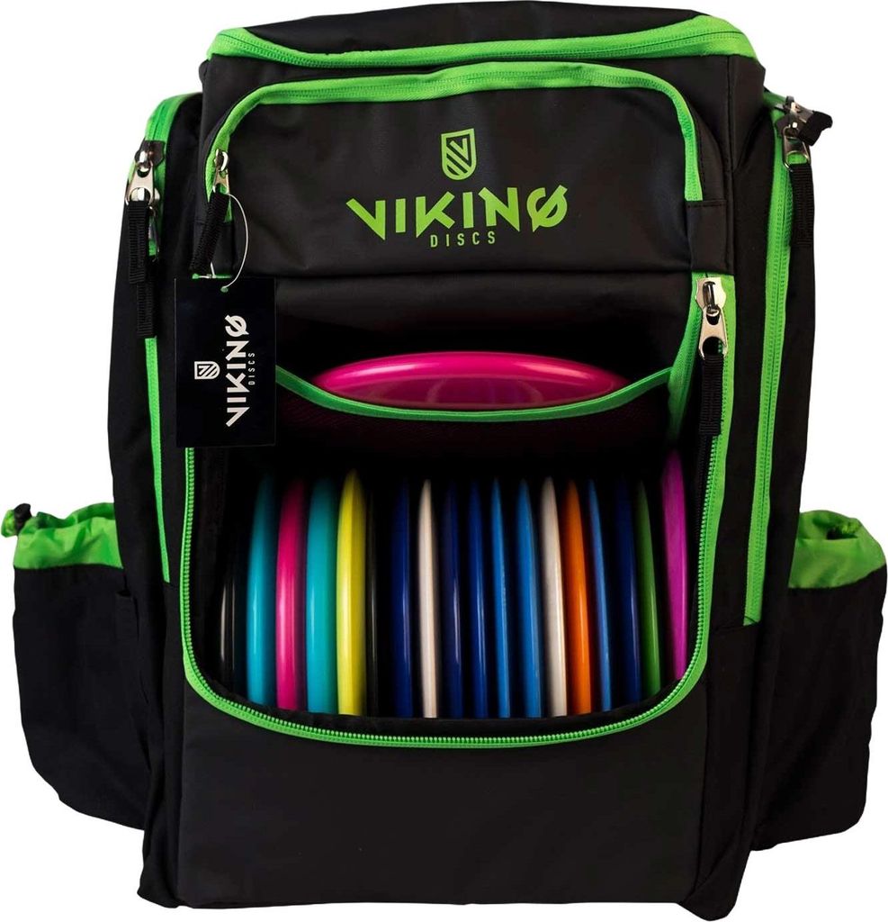 Viking Discs Disc Golf Tour Bag - Black/Lime Obrázek produktu 