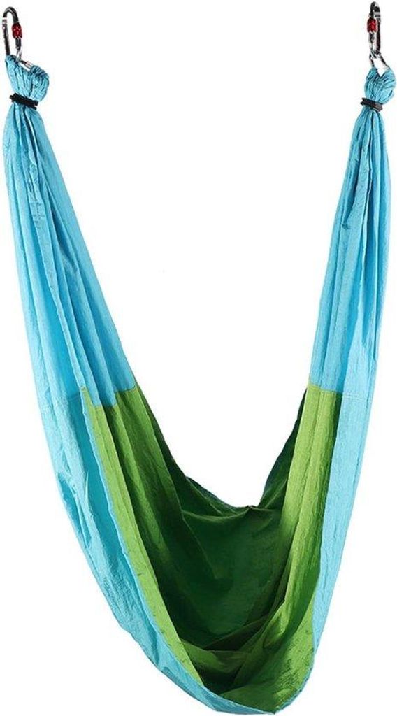 Yoga-Fitness-Hangmat mit Höhenanpassung - Hangender Griff Inversions-Swing-Sling für Entspannung und Verletzungsfreie Übung (Himmelblau)