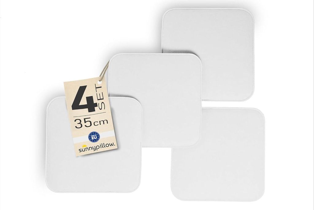 sunnypillow 4er Set Stuhlkissen aus Filz quadratisch 35x35 Produktbild 
