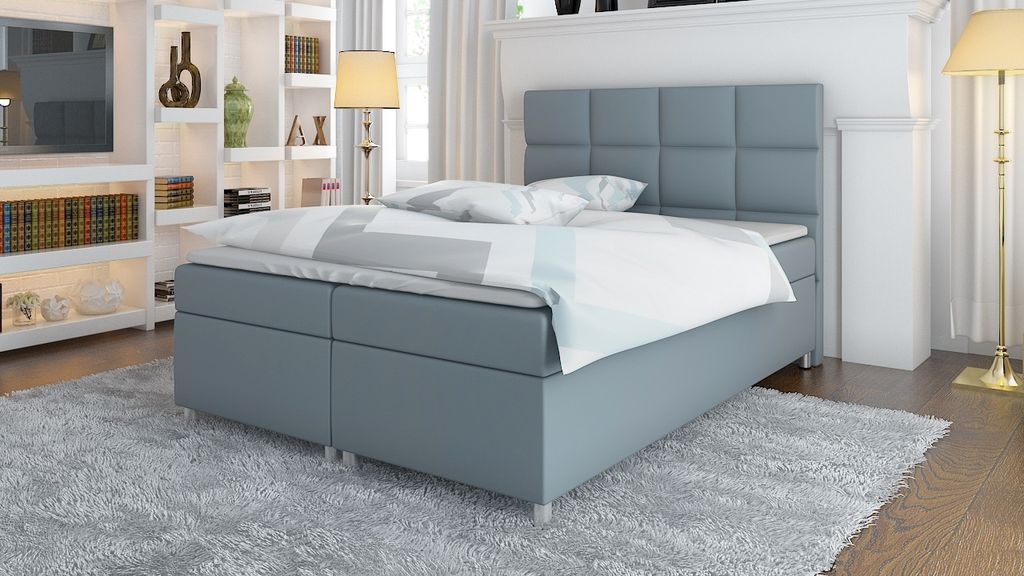 Boxspringbett Schlafzimmerbett TONIO 140x200cm inkl.Bettkasten
