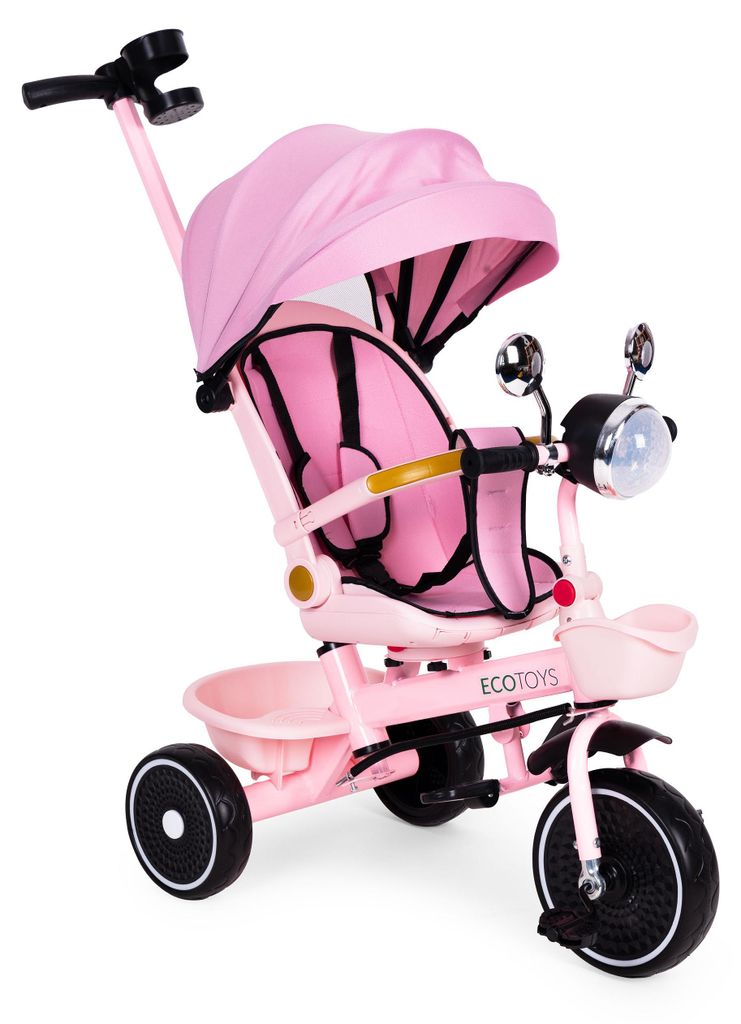 ECOTOYS WQL-186 Kinderdreirad, Kinderwagen mit drehbaren Produktbild 