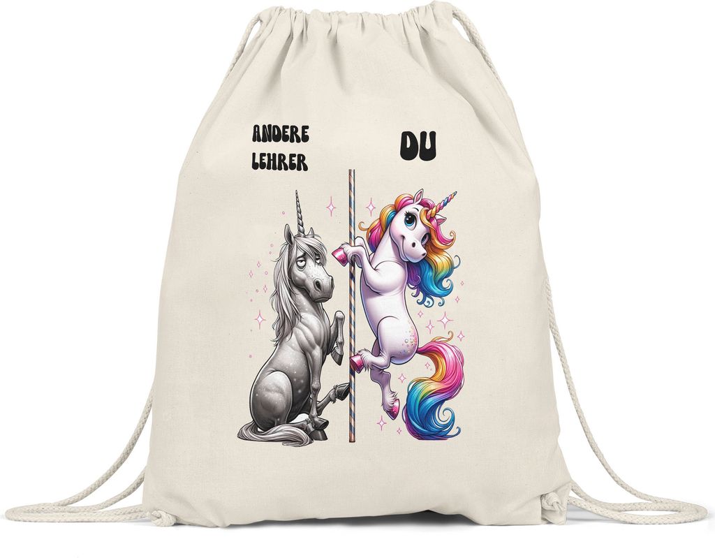 Andere Lehrer Du Einhorn Turnbeutel Schule Lehrer Produktbild 