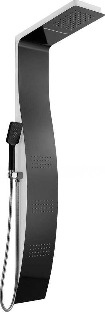 Mexen Bali Duschpaneel, schwarz/weiß - 7622-03-71 Produktbild 