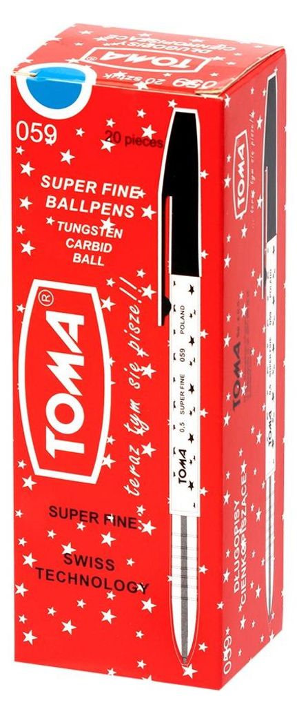 Toma Superfine Kugelschreiber To-059 Blau 20 Stk Produktbild 