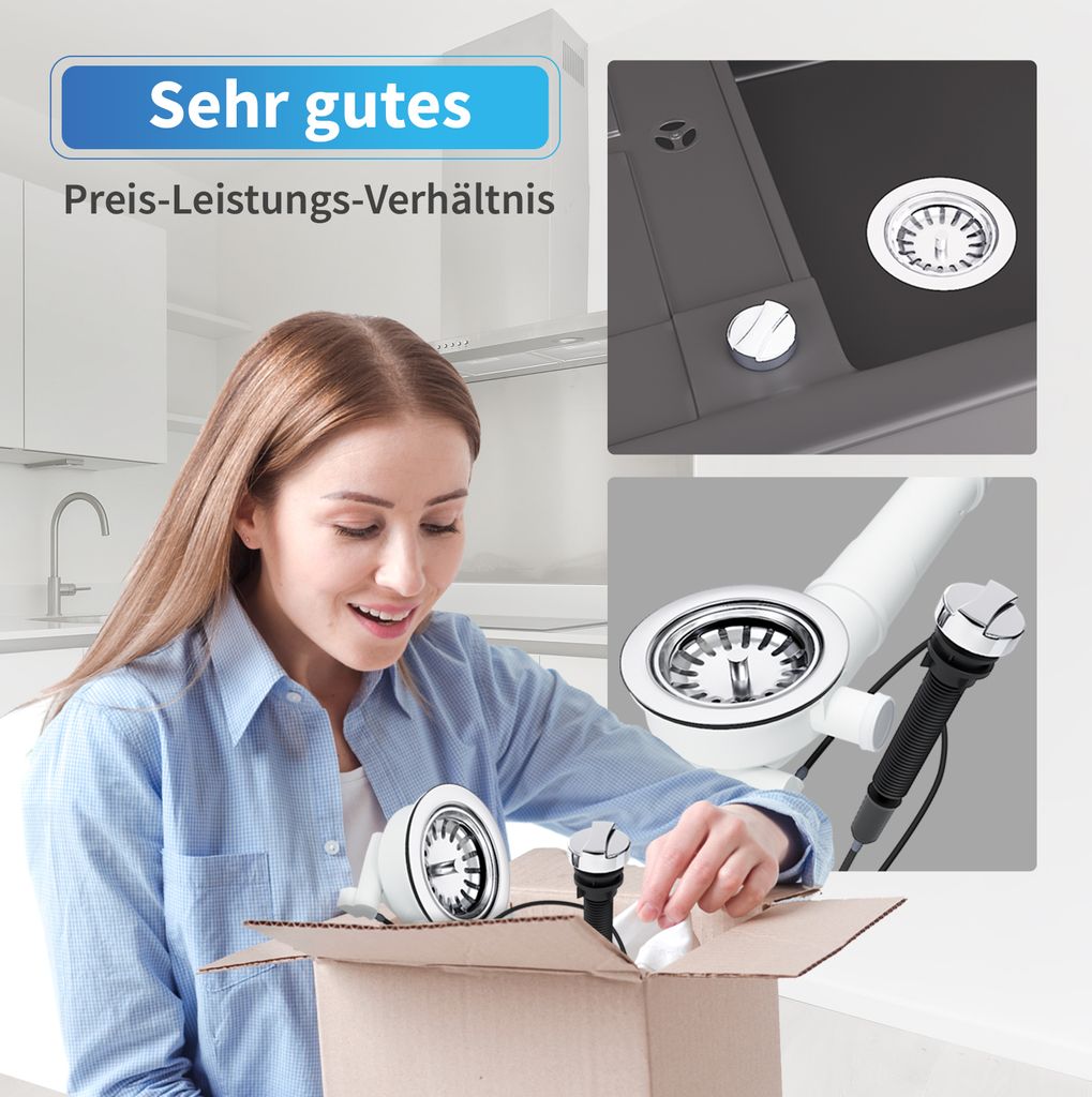 Siebkorbventil 114mm Anschluss 1" für Überlauf Produktbild 8