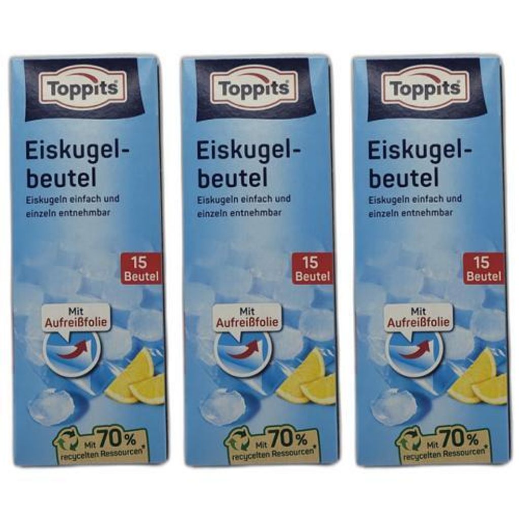 3 x Toppits Eiskugelbeutel 15 Stück