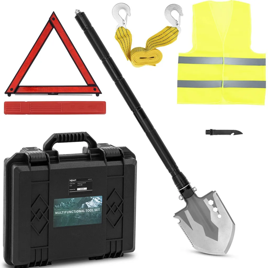 Vanga di Sopravvivenza Hillvert 11 Funzioni - Kit Tattico con Custodia