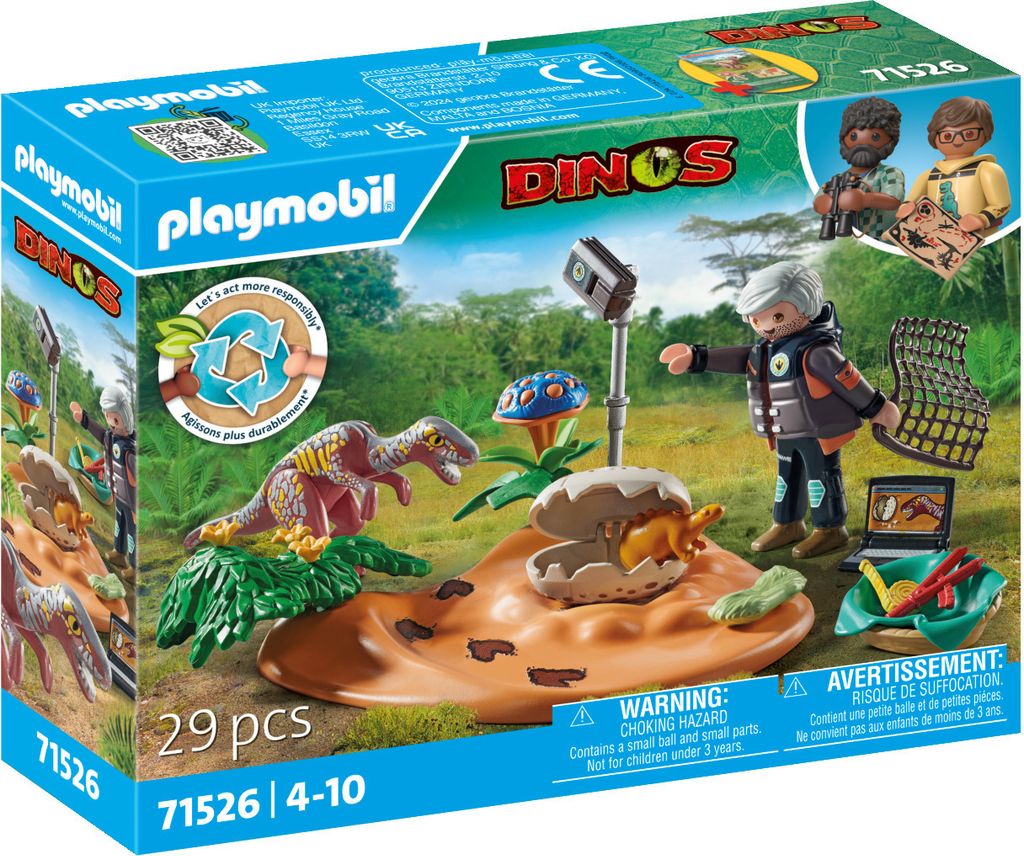 PLAYMOBIL Dinos 71526 Stegosaurusnest mit Eierdieb