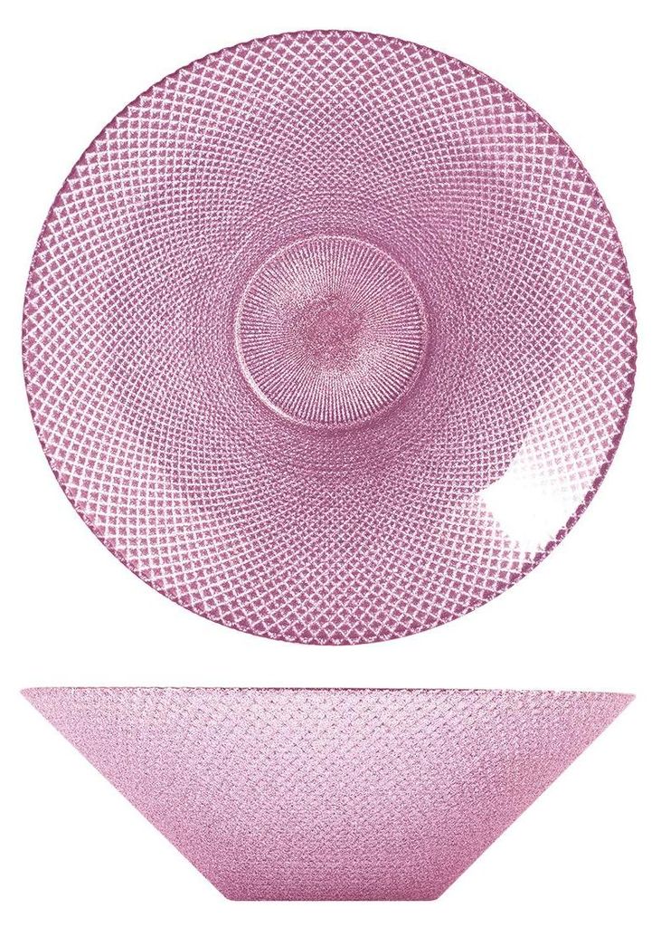 H&H Glam Set 6 Becher, Glas, rosa, 24cm