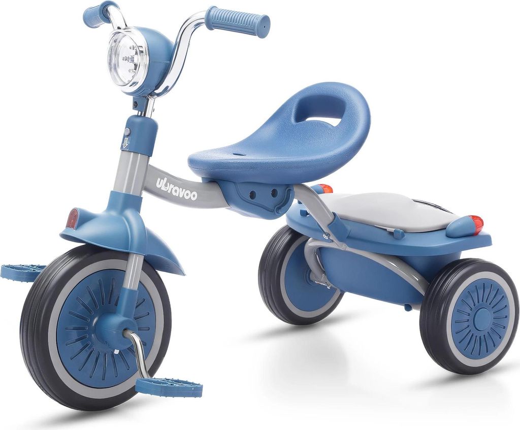 Kinder-Dreirad - UBR-002 - Metallrahmen - 3 Räder - Mit Pedalantrieb - Alter 3–6 Jahre - Blau