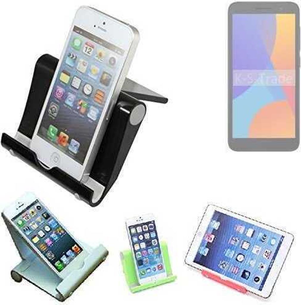 K-S-Trade Handy-Ständer kompatibel mit Alcatel 1V (2021) faltbarer Tischständer Smartphone Tablet Halterung Reise