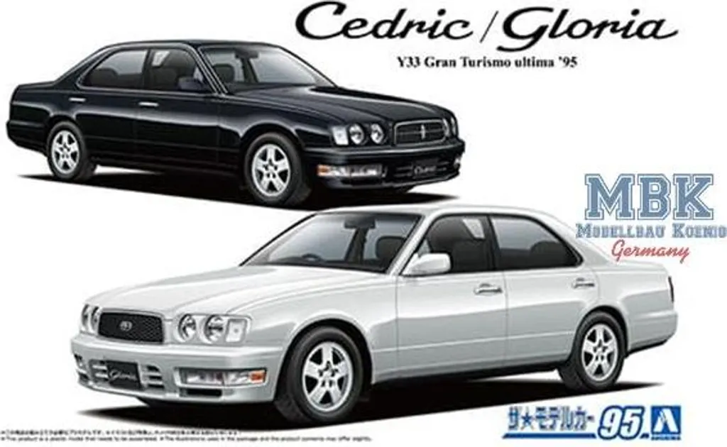 Maquette de Voiture Japonaise Nissan Y33 Cedric Gloria 1995 Aoshima