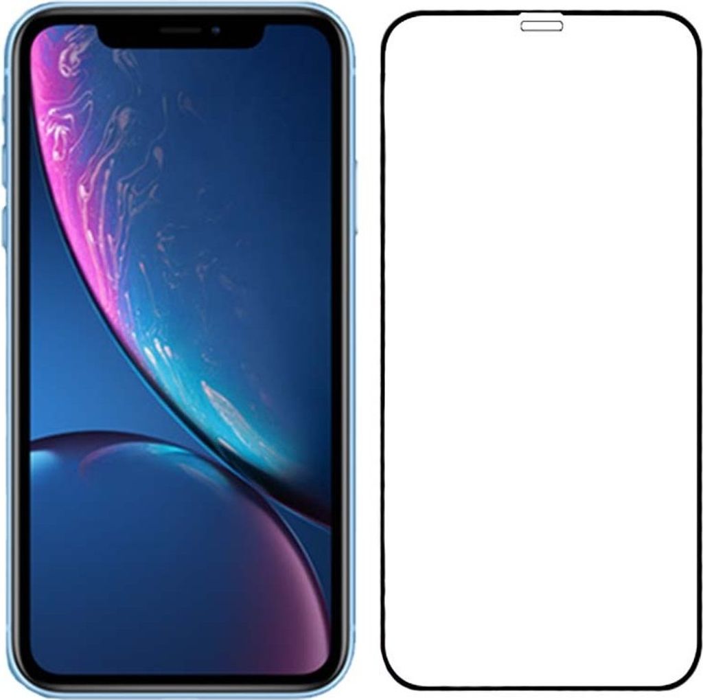 Smartphonica iPhone Xr volle Abdeckung gehärtetem Glas Bildschirmschutz mit abgerundeten Ecken
